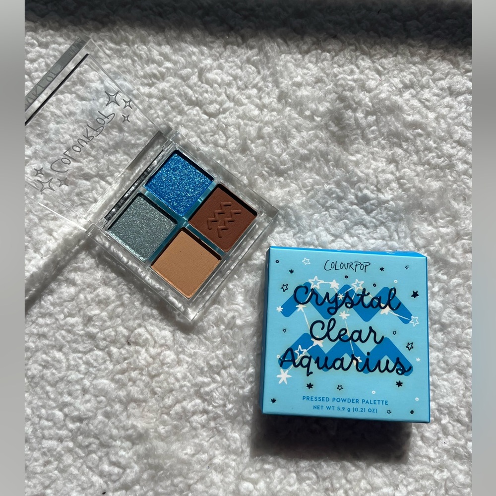 Colourpop crystal clear Aquarius pressed powder eyeshadow quad
